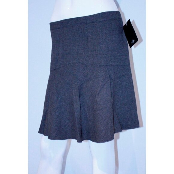 TEENFLO Bahia Dress SKIRT Flared GREY Back ZIP 12 $160